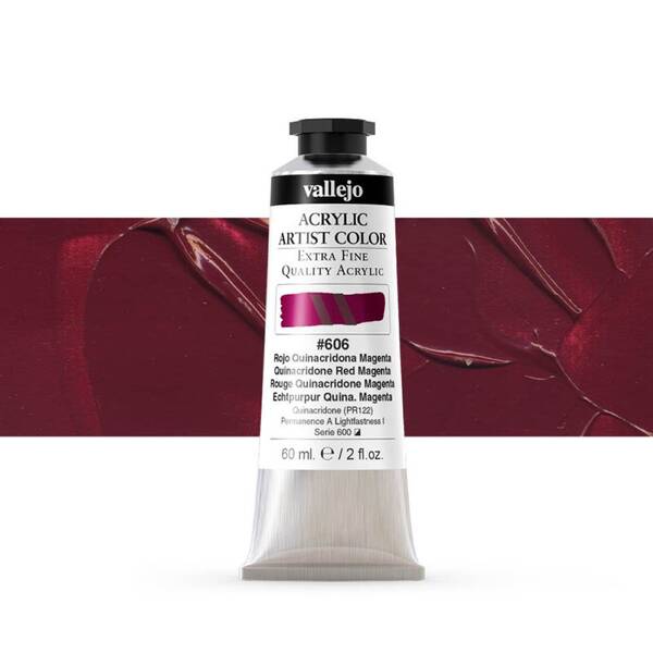 Vallejo Artist Akrilik Boya 60Ml Seri 4 606 Quinacridone Red Magenta - 1