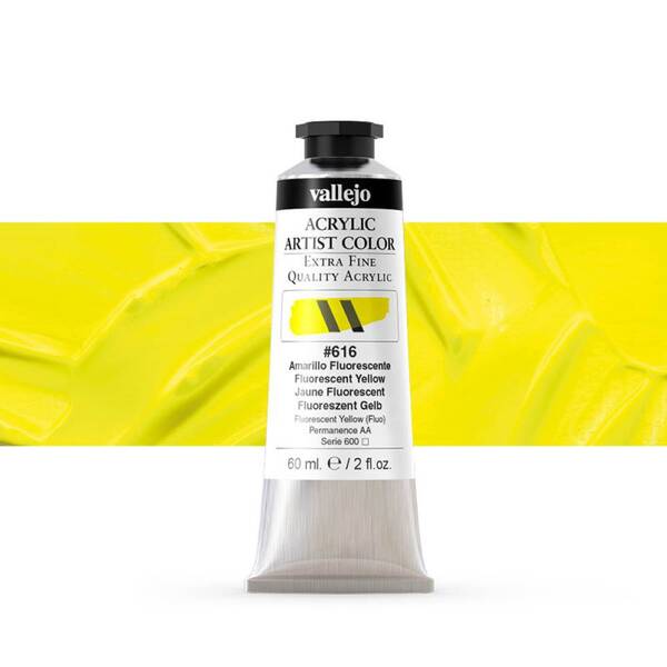 Vallejo Artist Akrilik Boya 60Ml Seri 4 616 Fluorescent Yellow - 1