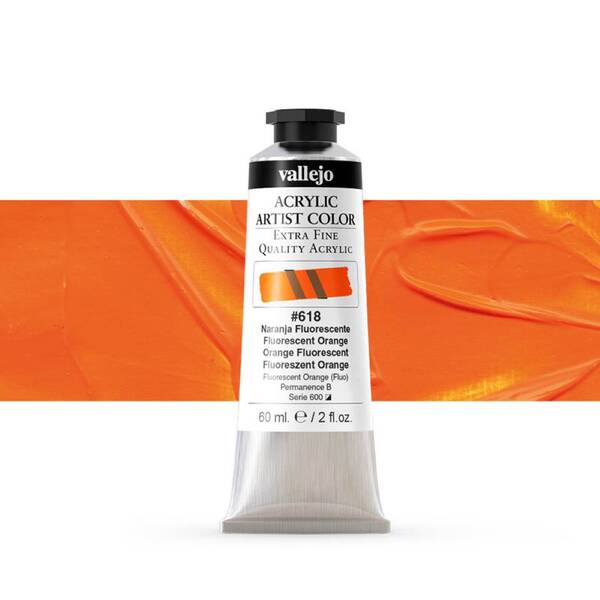 Vallejo Artist Akrilik Boya 60Ml Seri 4 618 Fluorescent Orange - 1