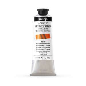 Vallejo Artist Akrilik Boya 60Ml Seri 4 618 Fluorescent Orange - 3
