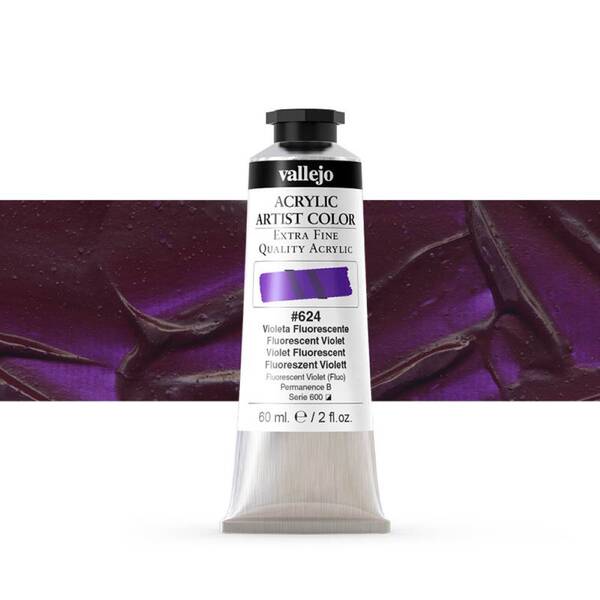 Vallejo Artist Akrilik Boya 60Ml Seri 4 624 Fluorescent Violet - 1