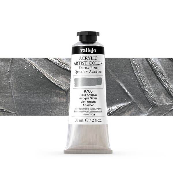 Vallejo Artist Akrilik Boya 60Ml Seri 5 706 Antique Silver - 1