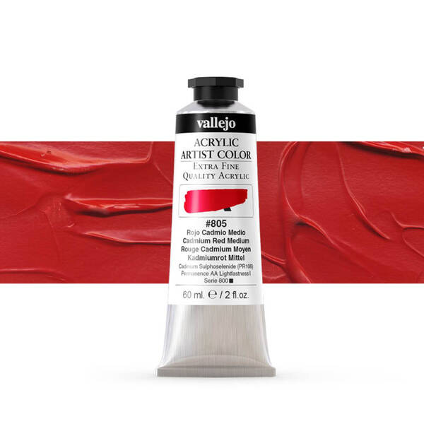 Vallejo Artist Akrilik Boya 60Ml Seri 6 805 Cadmium Red Medium - 1
