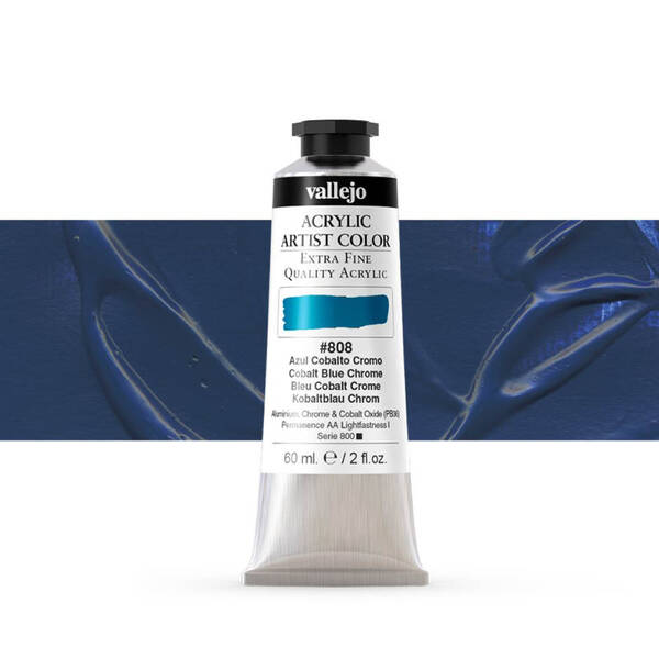 Vallejo Artist Akrilik Boya 60Ml Seri 6 808 Cobalt Blue Chrome - 1