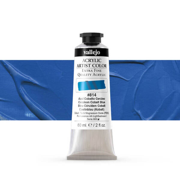 Vallejo Artist Akrilik Boya 60Ml Seri 6 814 Cerulean Cobalt Blue - 1