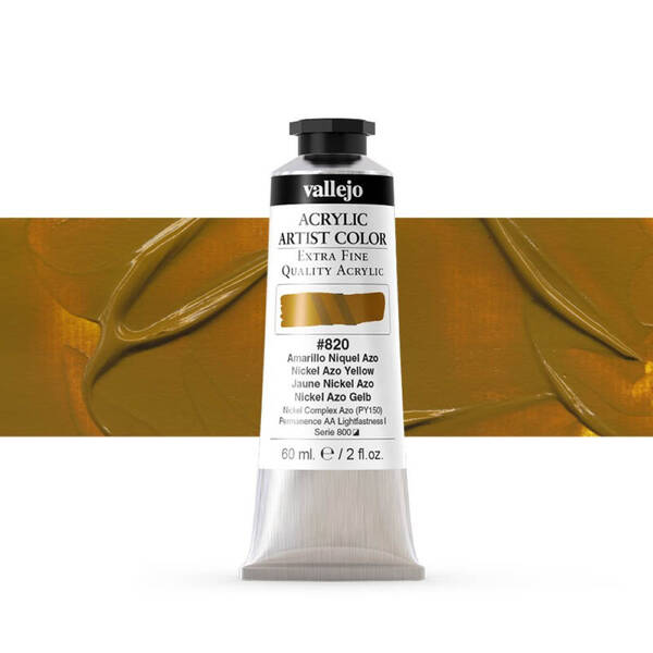 Vallejo Artist Akrilik Boya 60Ml Seri 6 820 Nickel Azo Yellow - 1
