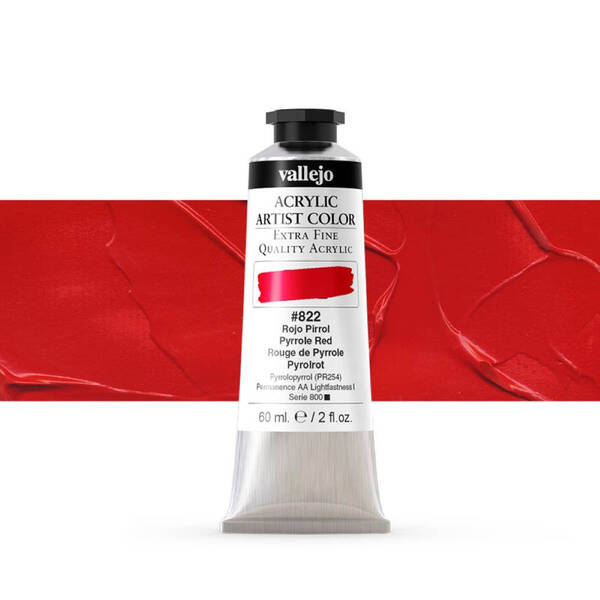 Vallejo Artist Akrilik Boya 60Ml Seri 6 822 Pyrrole Red - 1