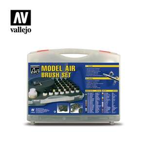 Vallejo Color Case:Model Air Camouflage Colors(29)+Airbrush Colors 71.173 - Vallejo