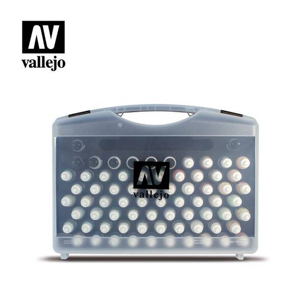 Vallejo Color Case: Model Color Military (74)+3 Brushes 70.173