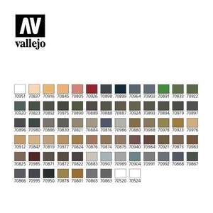 Vallejo Color Case: Model Color Military (74)+3 Brushes 70.173 - 2