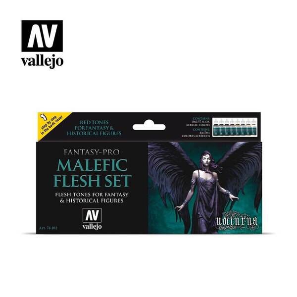 Vallejo Fantasy-Pro Malefic Flesh Set 8X17Ml 74.102 - 1
