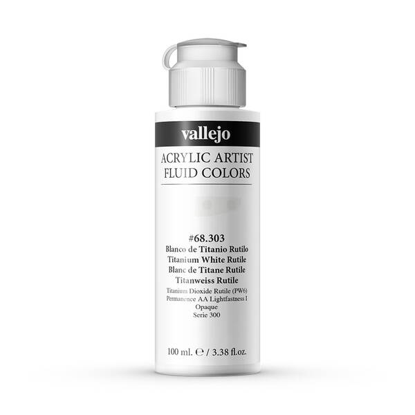 Vallejo Fluid Akrilik Boya 100Ml Seri 1 303 Titanium White Rutil - 2