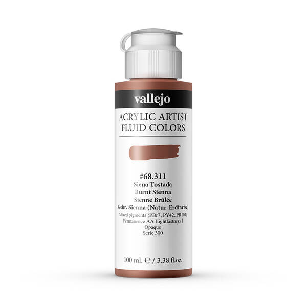 Vallejo Fluid Akrilik Boya 100Ml Seri 1 311 Burnt Sienna - 2