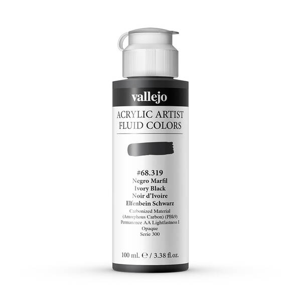 Vallejo Fluid Akrilik Boya 100Ml Seri 1 319 Ivory Black - 2
