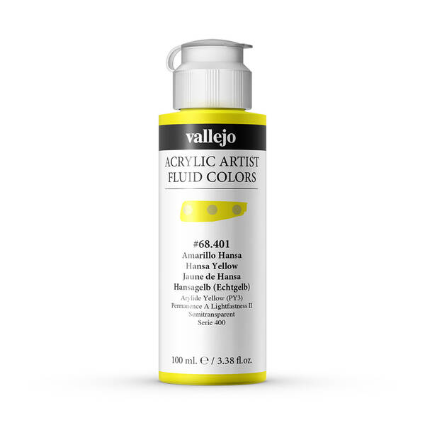 Vallejo Fluid Akrilik Boya 100Ml Seri 2 401 Hansa Yellow - 2