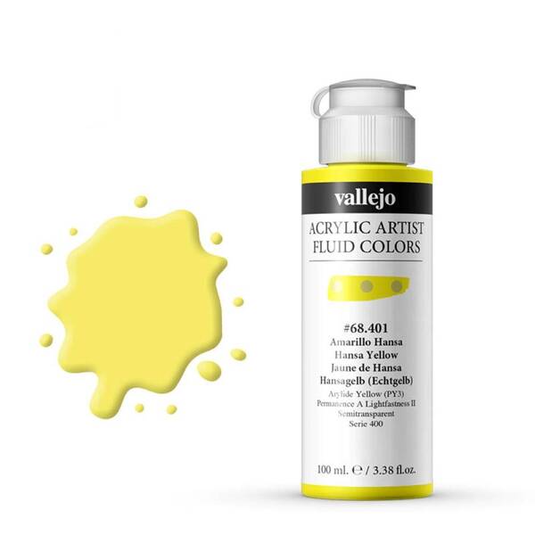 Vallejo Fluid Akrilik Boya 100Ml Seri 2 401 Hansa Yellow - 1
