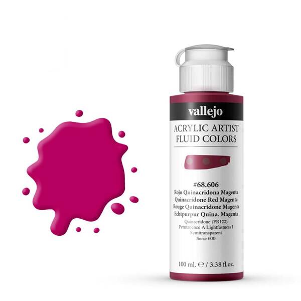 Vallejo Fluid Akrilik Boya 100Ml Seri 2 402 Naphtol Crimson - 1