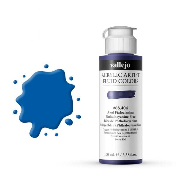Vallejo Fluid Akrilik Boya 100Ml Seri 2 404 Phthalo Blue - 1