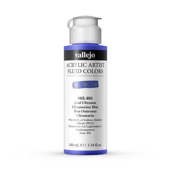 Vallejo Fluid Akrilik Boya 100Ml Seri 2 406 Ultramarine Blue - 2