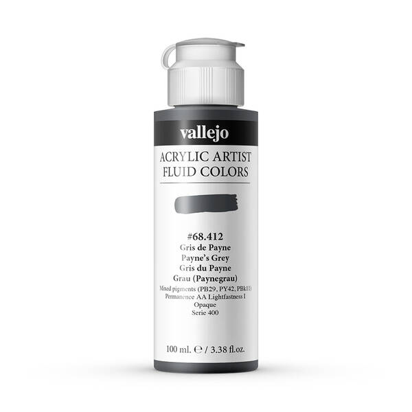 Vallejo Fluid Akrilik Boya 100Ml Seri 2 412 Payne's Grey - 2