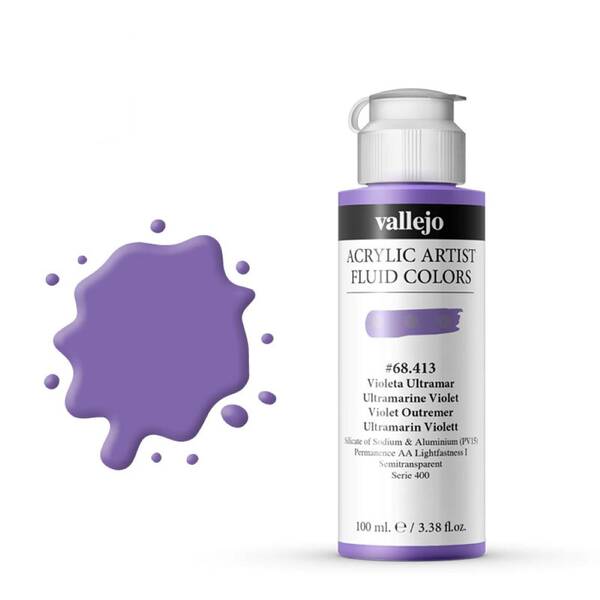 Vallejo Fluid Akrilik Boya 100Ml Seri 2 413 Ultramarine Violet