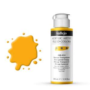 Vallejo Fluid Akrilik Boya 100Ml Seri 2 414 Transparent Orange - Vallejo
