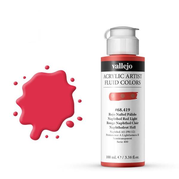 Vallejo Fluid Akrilik Boya 100Ml Seri 2 419 Naphthol Red Ligth