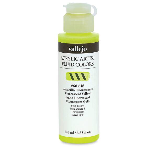 Vallejo Fluid Akrilik Boya 100Ml Seri 3 616 Yellow Fluorescent - 2