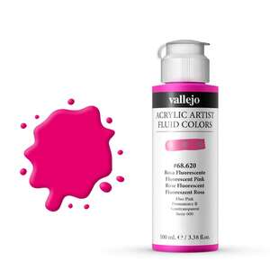 Vallejo - Vallejo Fluid Akrilik Boya 100Ml Seri 3 620 Pink Fluorescent