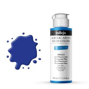 Vallejo Fluid Akrilik Boya 100Ml Seri 3 622 Blue Fluorescent - Vallejo