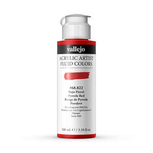 Vallejo Fluid Akrilik Boya 100Ml Seri 4 822 Pyrrole Red - Thumbnail