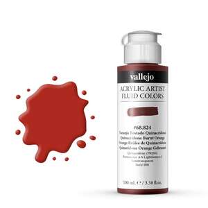 Vallejo Fluid Akrilik Boya 100Ml Seri 4 824 Quinacridone Burnt Orange - Vallejo