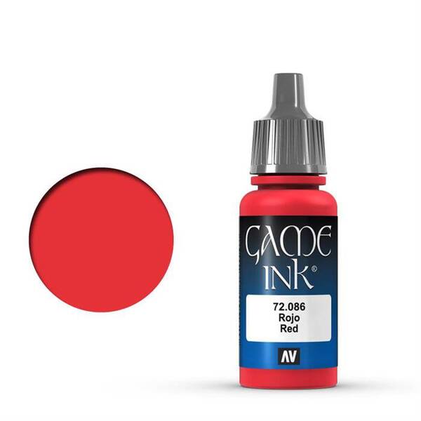 Vallejo Game Color Ink 17ML 72.086 Red - 1