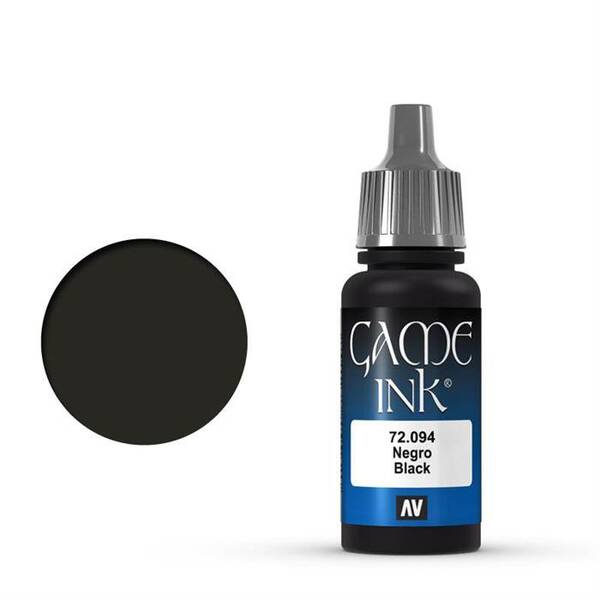 Vallejo Game Color Ink 17ML 72.094 Black - 1