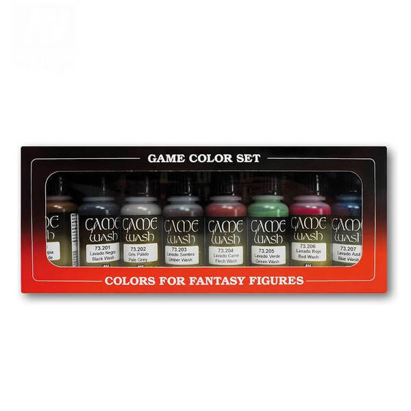 Vallejo Game Color Washes Lavados Set 8X17ML 73.998