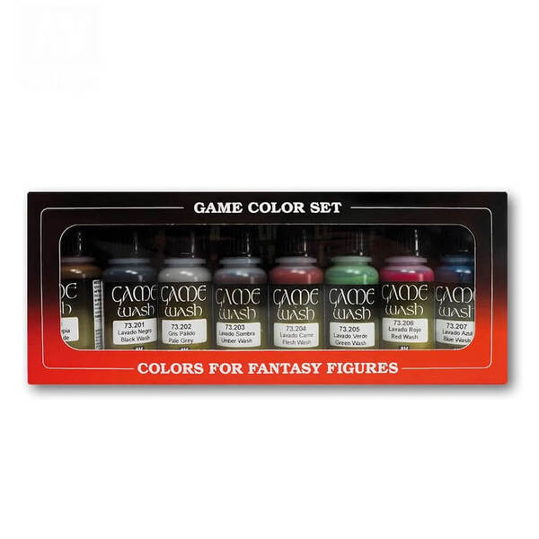 Vallejo Game Color Washes Lavados Set 8X17ML 73.998 - 1