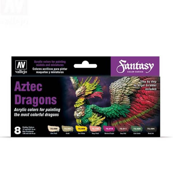 Vallejo Game Color Aztec Dragons Fantasy Set 8X17ML 72.306 - 1