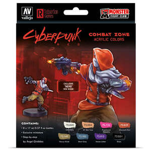 Vallejo Game Color Set: Combat Zone Nemo Miniature By Angel Giraldez (8) 72.307 - 1