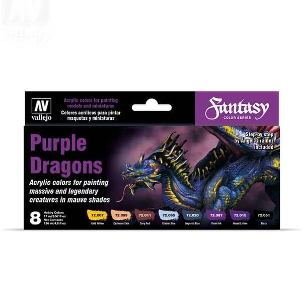 Vallejo Game Color Purple Dragons Fantasy Set 8X17ML 72.305 - 1