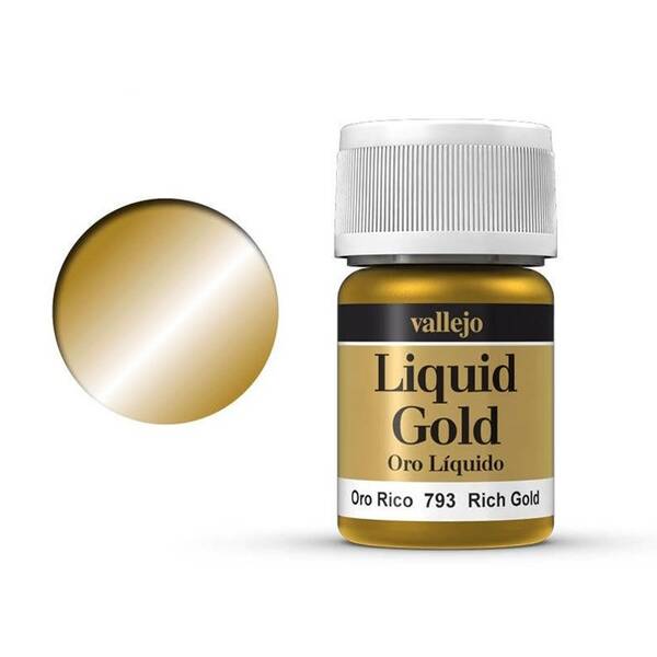 Vallejo Liquid Gold Alcohol Based 35Ml S1 70.793 Rich Gold