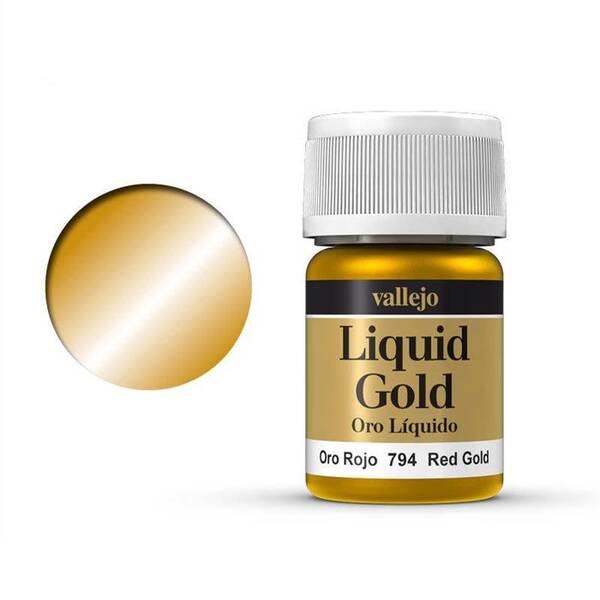 Vallejo Liquid Gold Alcohol Based 35Ml S1 70.794 Red Gold