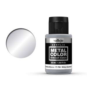 Vallejo - Vallejo Metal Color 32Ml 77.706 White Aluminium