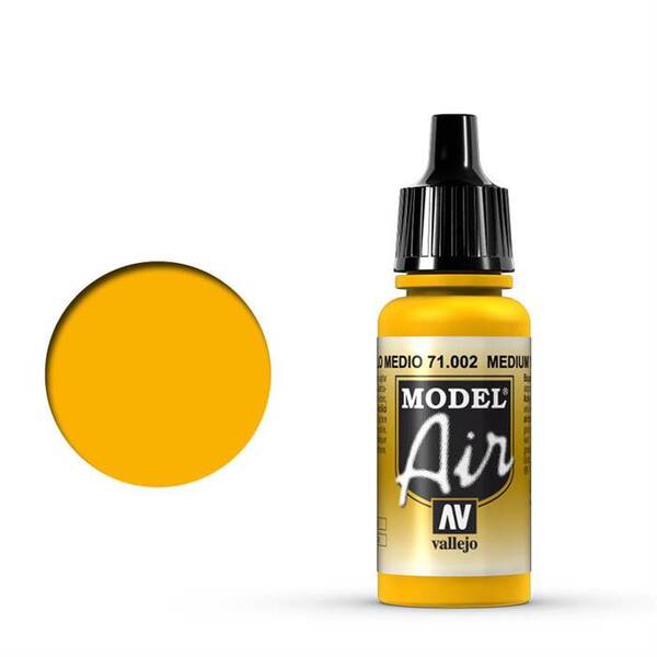 Vallejo Model Air 17Ml 71.002 Medium Yellow - 1