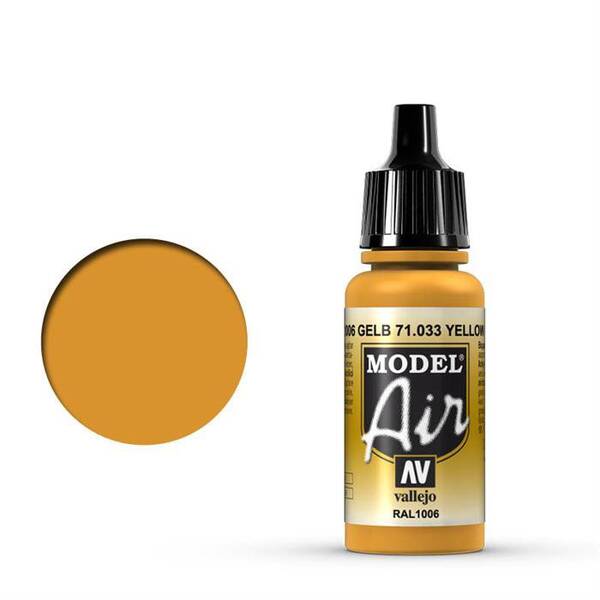 Vallejo Model Air 17Ml 71.033 Yellow Ochre - 1