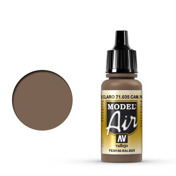 Vallejo Model Air 17Ml 71.035 Camouflage Pale Brown - 1