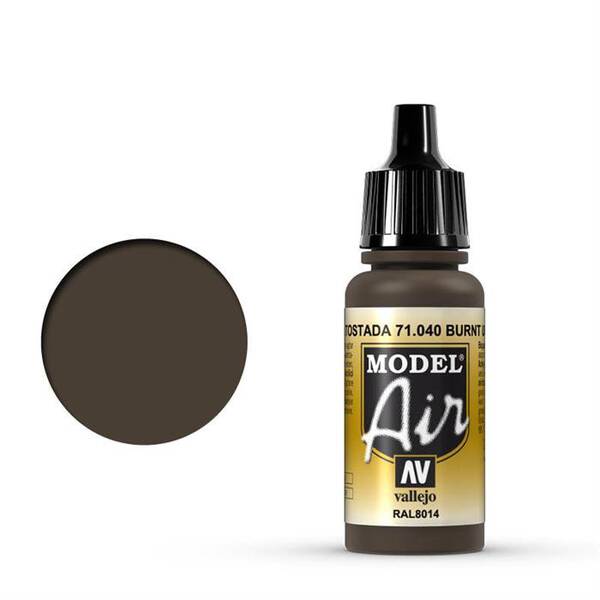 Vallejo Model Air 17Ml 71.040 Burnt Umber - 1