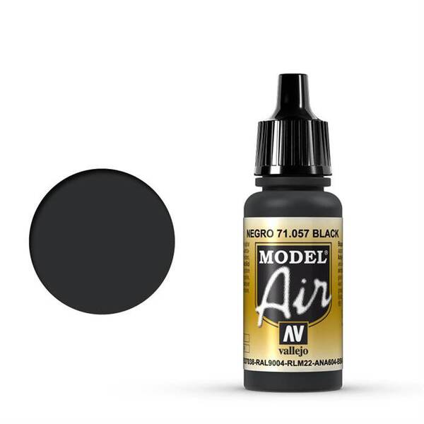 Vallejo Model Air 17Ml 71.057 Black - 1