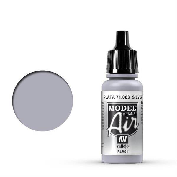 Vallejo Model Air 17Ml 71.063 Silver RLM01 - 1