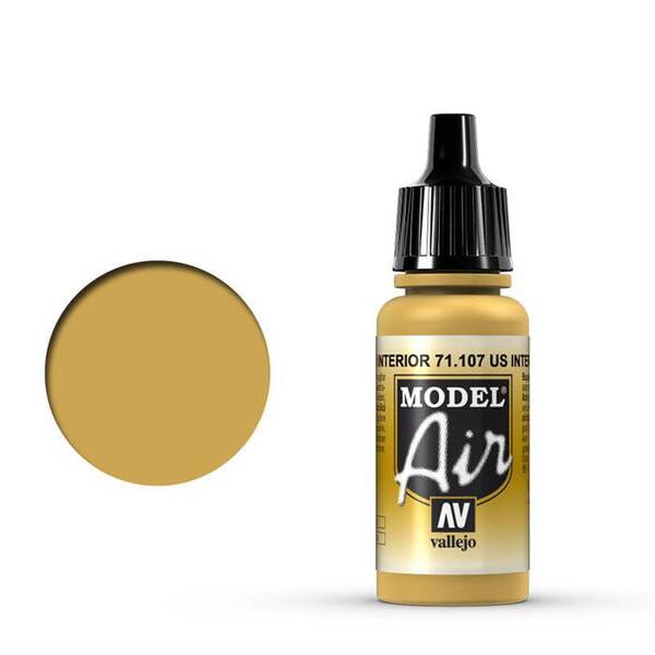 Vallejo Model Air 17Ml 71.107 US Interior Yellow - 1