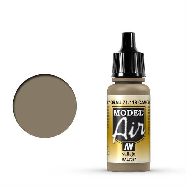 Vallejo Model Air 17Ml 71.118 Camouflage Grey - 1